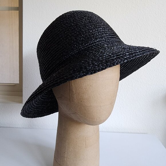 NWT Helen Kaminski Valence 6 Raffia Hat - Charcoal 🖤 - Picture 3 of 15